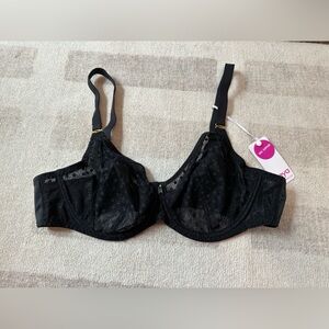Freya Starlight Side Support Balcony Bra Black NWT (Size 38D)